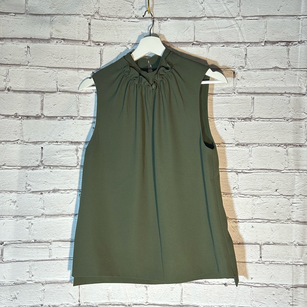 Ted Baker London Audrye Ruffle Sleeveless Top Green Size 3